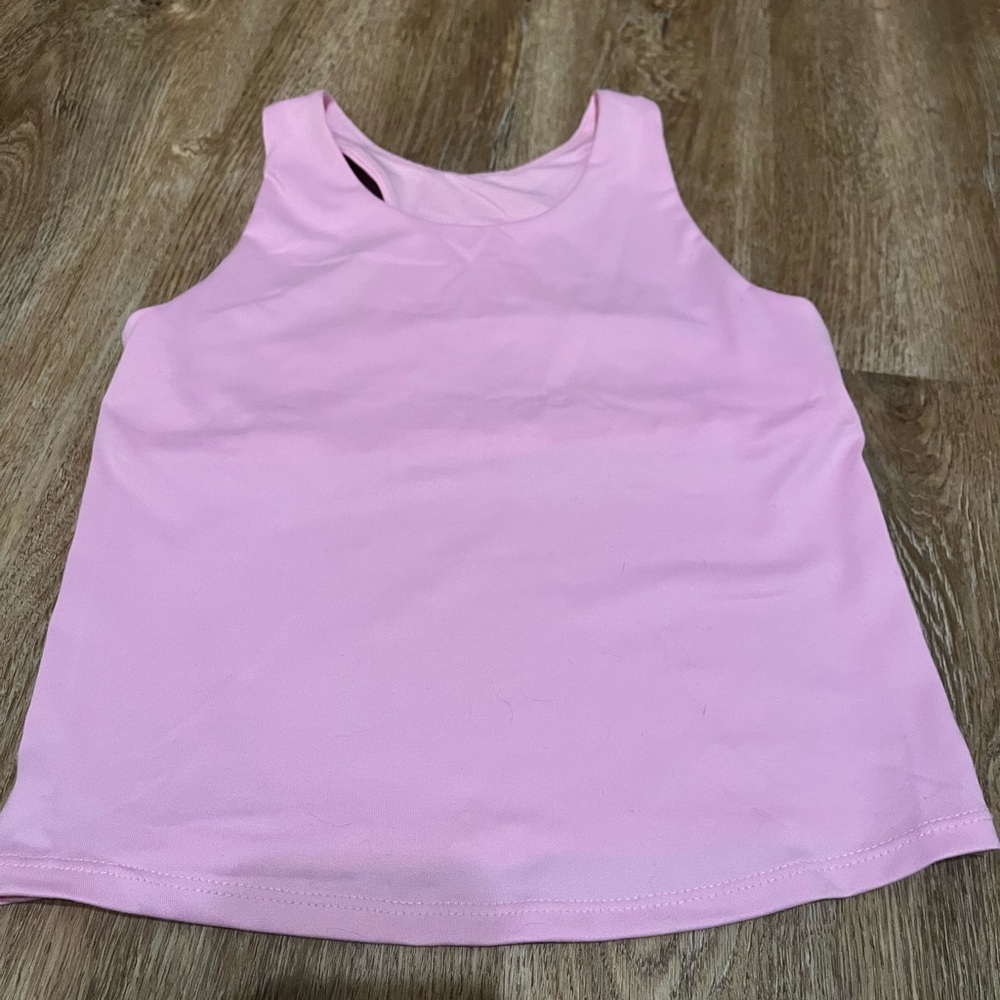 Pink Sleeveless kids athletic Top